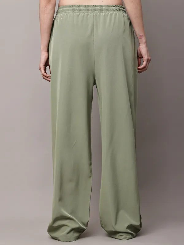 Olive_NS_Lycra_Line_Track_Pant_For_Women
