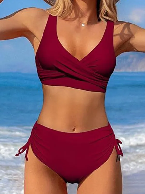 Wine_Nylon_Premium_&_Elegant_Bikini_Set_For_Women