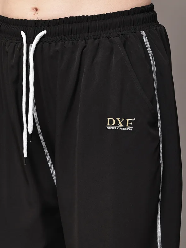 Black_NS_Lycra_Line_Track_Pant_For_Women
