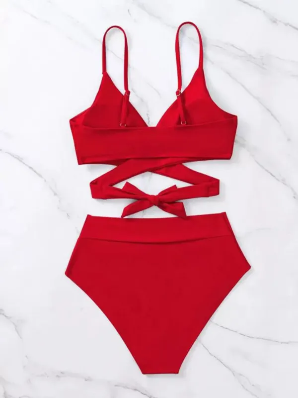 Red_Nylon_Premium_&_Elegant_Bikini_Set_For_Women