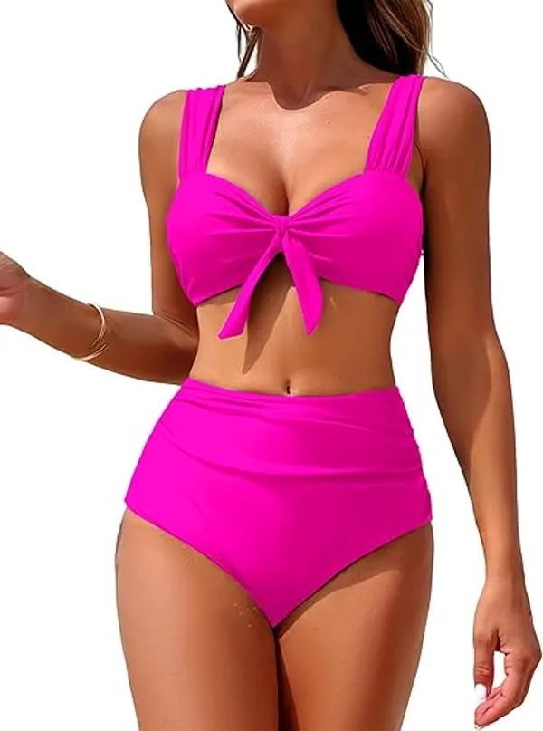 Hot_Pink_Nylon_Premium_&_Elegant_Swimsuit_For_Women