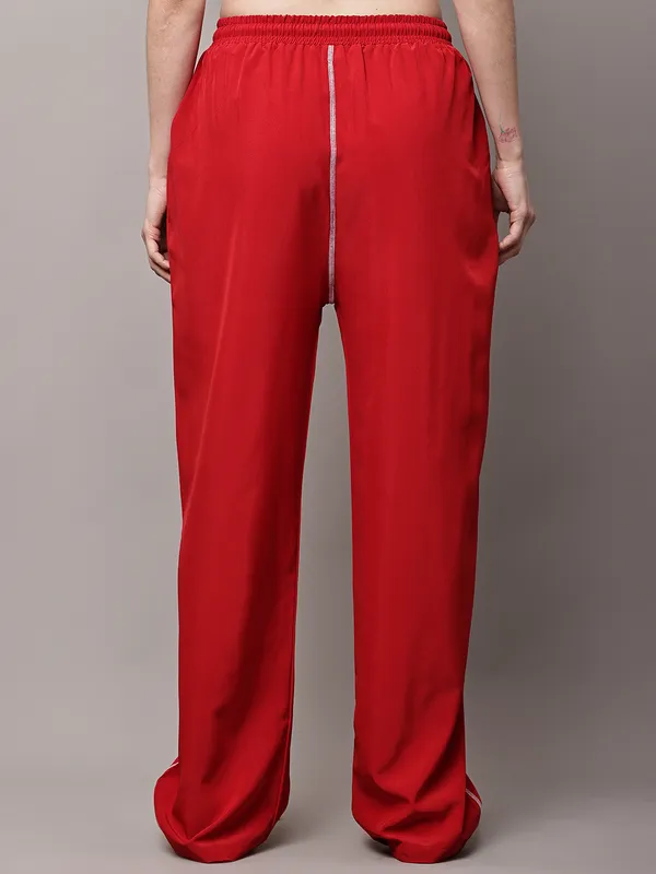 Red_NS_Lycra_Line_Track_Pant_For_Women