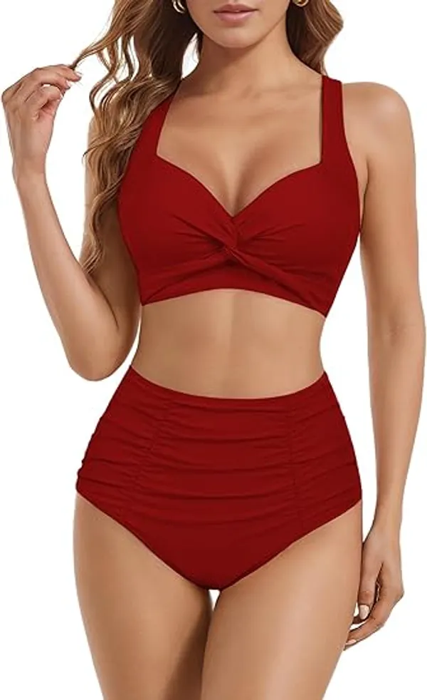 Dark_Red_Nylon_Premium_&_Elegant_Swimsuit_For_Women