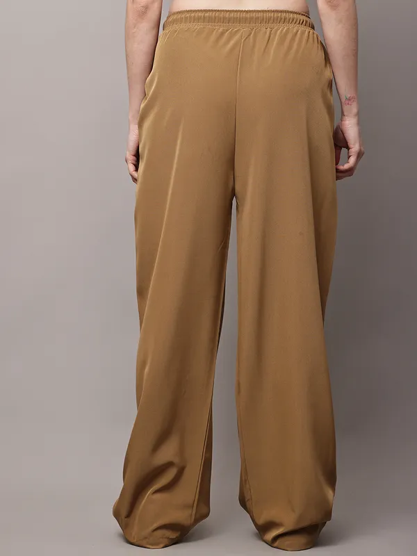 Mustard_NS_Lycra_Line_Track_Pant_For_Women