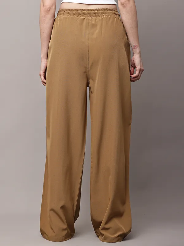 Mustard_NS_Lycra_Line_Track_Pant_For_Women
