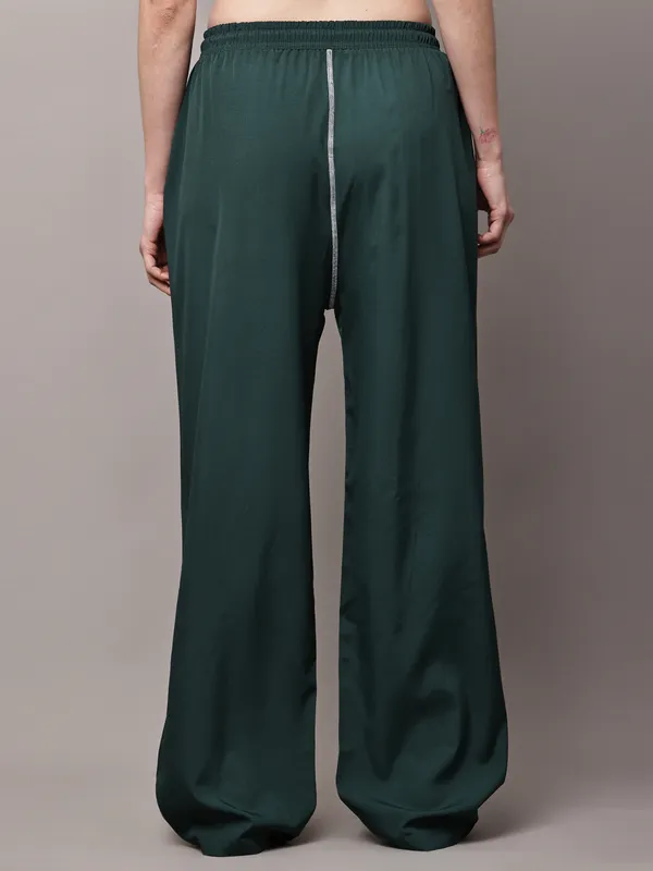 Deep_Green_NS_Lycra_Line_Track_Pant_For_Women