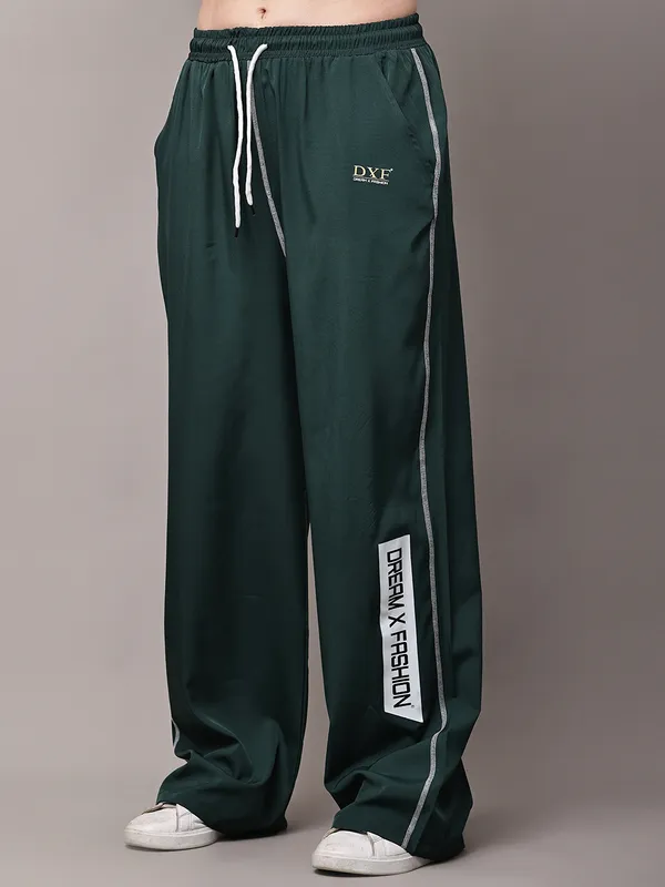Deep_Green_NS_Lycra_Line_Track_Pant_For_Women