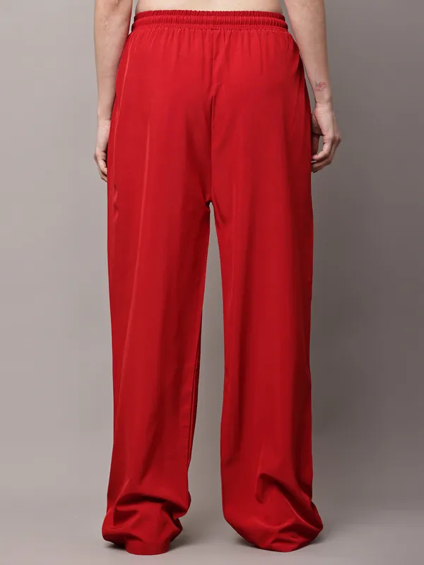 Red_NS_Lycra_Line_Track_Pant_For_Women