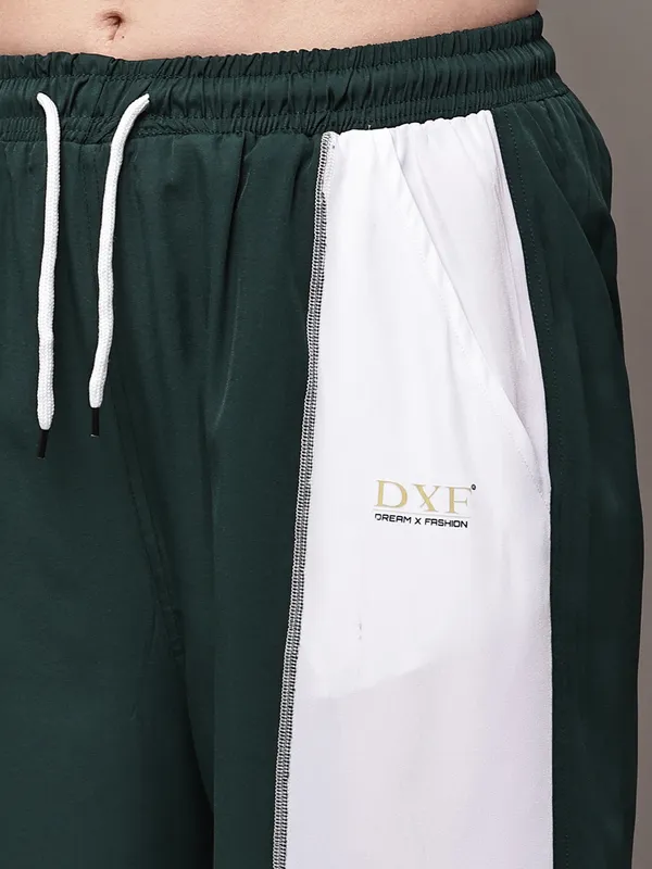 Deep_Green_NS_Lycra_Line_Track_Pant_For_Women