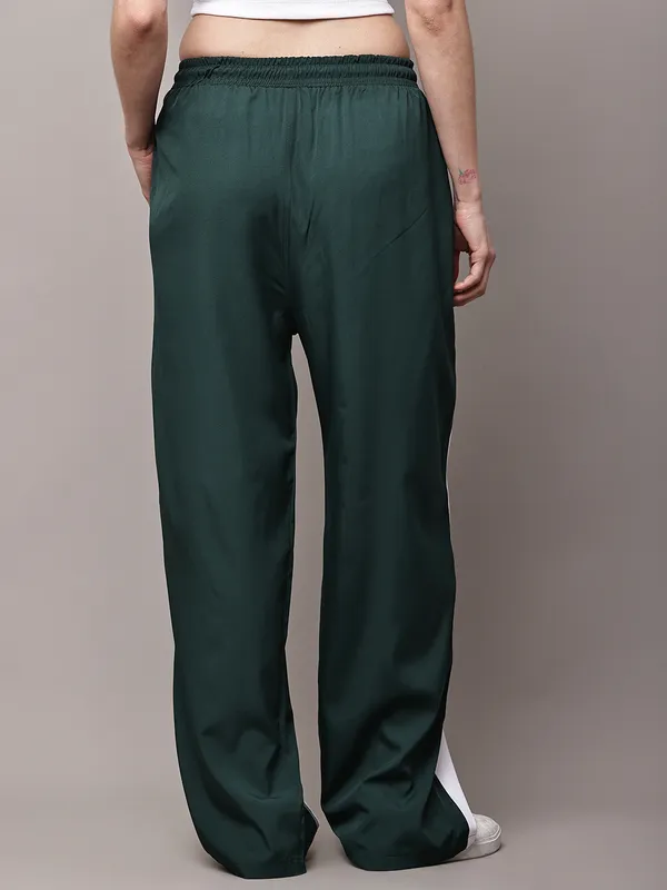 Deep_Green_NS_Lycra_Line_Track_Pant_For_Women