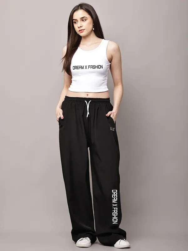 Black_NS_Lycra_Line_Track_Pant_For_Women