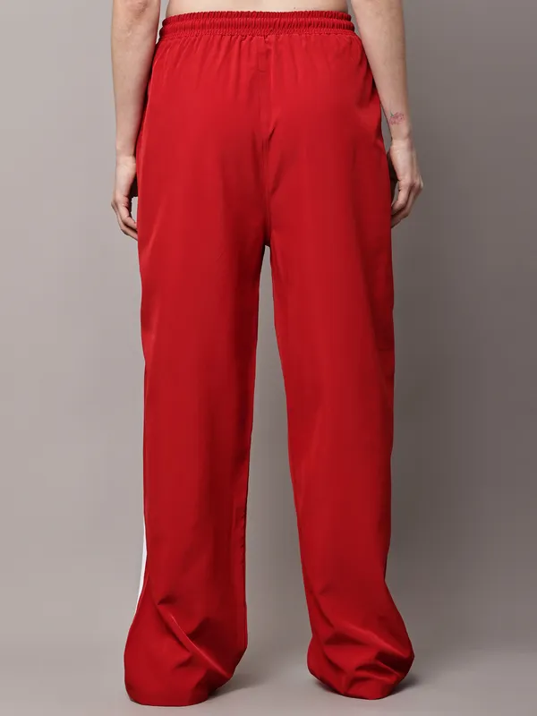 Red_NS_Lycra_Line_Track_Pant_For_Women