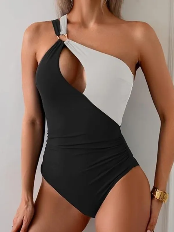 Black_&_White_Nylon_Premium_&_Elegant_Swimsuit_For_Women