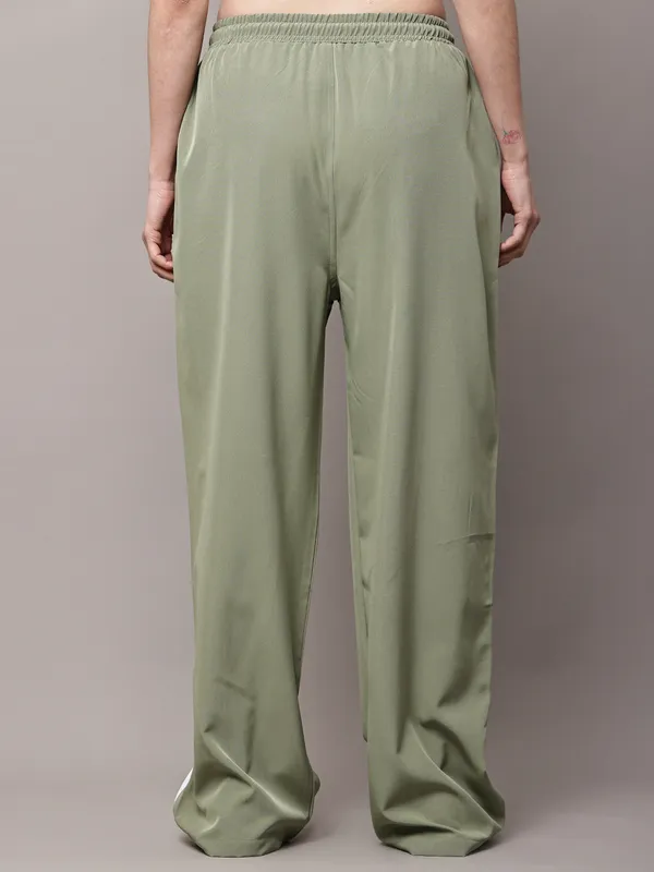 Olive_NS_Lycra_Line_Track_Pant_For_Women