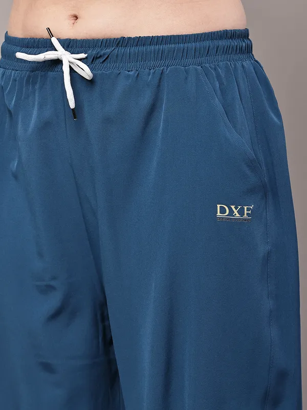 Teal_NS_Lycra_Line_Track_Pant_For_Women