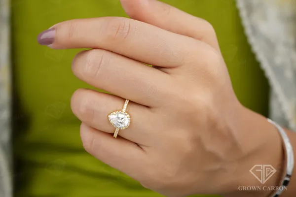 Pear_Halo_Ring_For_Women_|_925_Sterling_Silver_|_Moissanite_Stone