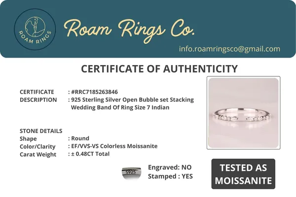 5_Stone_Anniversary_Band_For_Women_|_925_Sterling_Silver_|_Moissanite_Stone