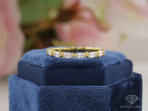 Marquise_Eternity_Band_For_Women_|_925_Sterling_Silver_|_Moissanite_Stone