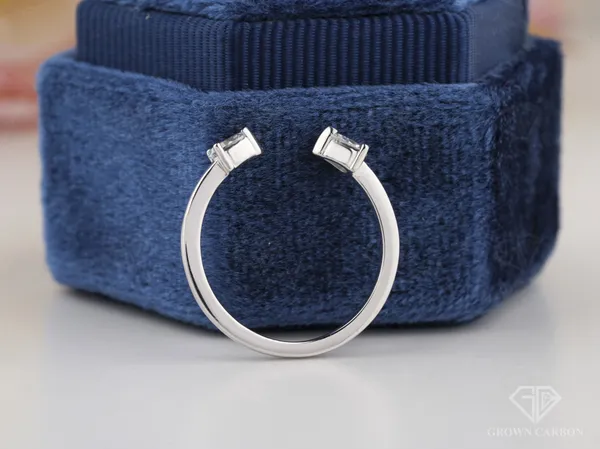 Open_Pear_Cuff_Ring_For_Women_|_925_Sterling_Silver_|_Moissanite_Stone