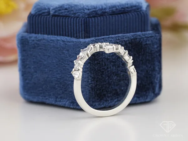 Mixed_Cocktail_Ring_For_Women_|_925_Sterling_Silver_|_Moissanite_Stone
