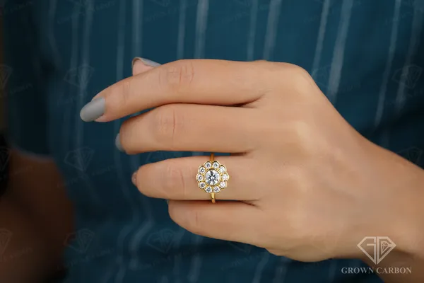 Floral_Bridal_Ring_For_Women_|_925_Sterling_Silver_|_Moissanite_Stone
