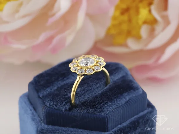 Floral_Bridal_Ring_For_Women_|_925_Sterling_Silver_|_Moissanite_Stone