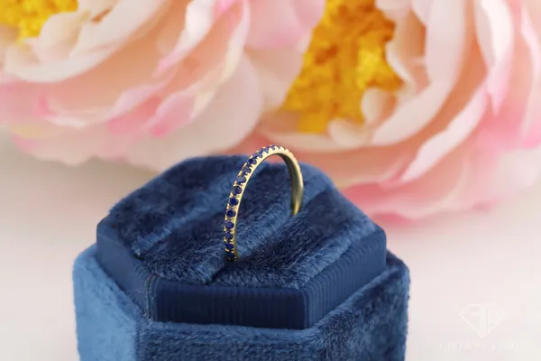 Sapphire_Pave_Band_For_Women_|_925_Sterling_Silver_|_Moissanite_Stone