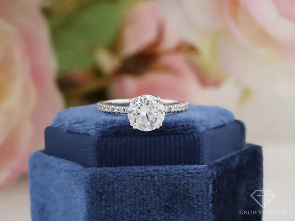 Round_Bridal_Ring_For_Women_|_925_Sterling_Silver_|_Moissanite_Stone