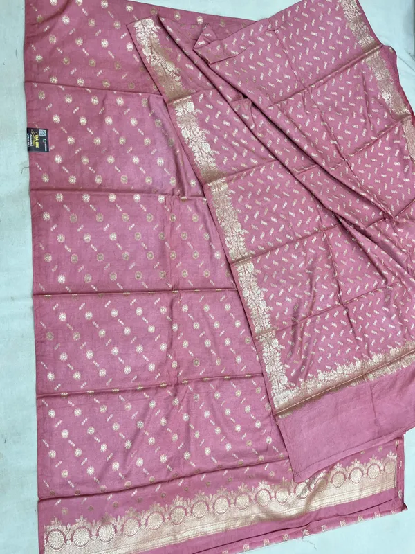 Light_Pink_Butter_Silk_Premium_&_Elegant_Zari_Weaving_Unstitched_Suit_Set_With_Dupatta_For_Women