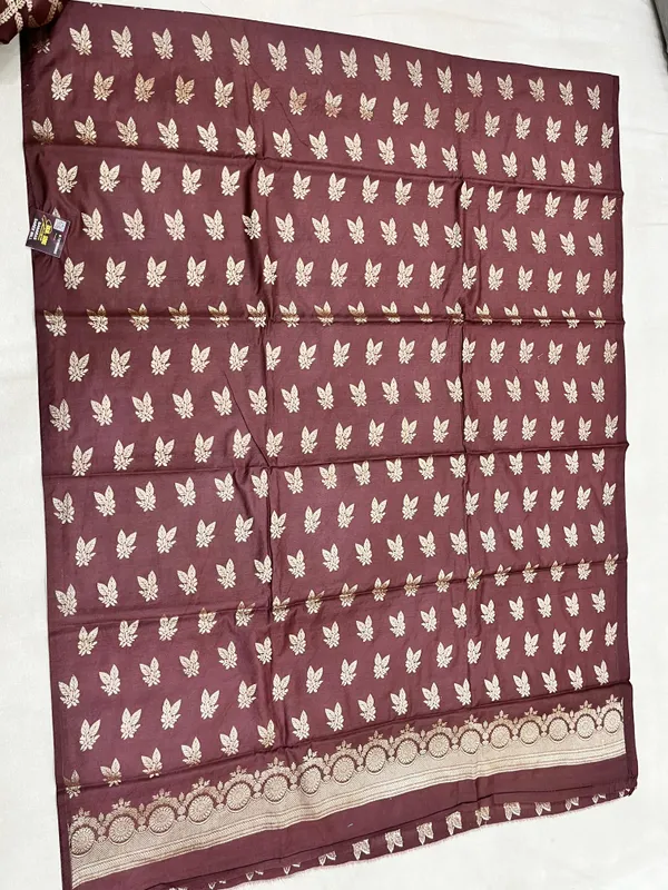Coffee_Brown_Butter_Silk_Premium_&_Elegant_Zari_Weaving_Unstitched_Suit_Set_With_Dupatta_For_Women
