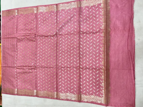 Light_Pink_Butter_Silk_Premium_&_Elegant_Zari_Weaving_Unstitched_Suit_Set_With_Dupatta_For_Women