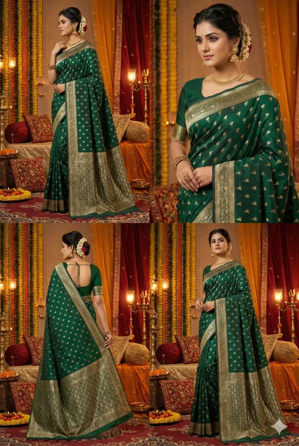 Dola_Silk_Green_Saree_|_Premium_&_Elegant_Zari_Weaving_Saree_With_Unstitched_Blouse_For_Women