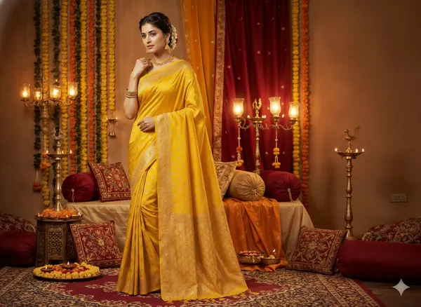 Yellow_Dola_Silk_Premium_&_Elegant_Zari_Weaving_Saree_With_Unstitched_Blouse_For_Women