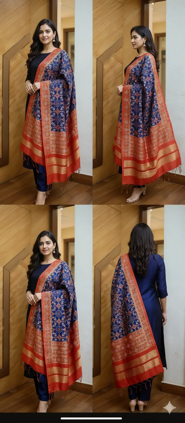 Navy_Blue_Katan_Silk_Premium_&_Elegant_Unstitched_Suit_Set_With_Dupatta_For_Women