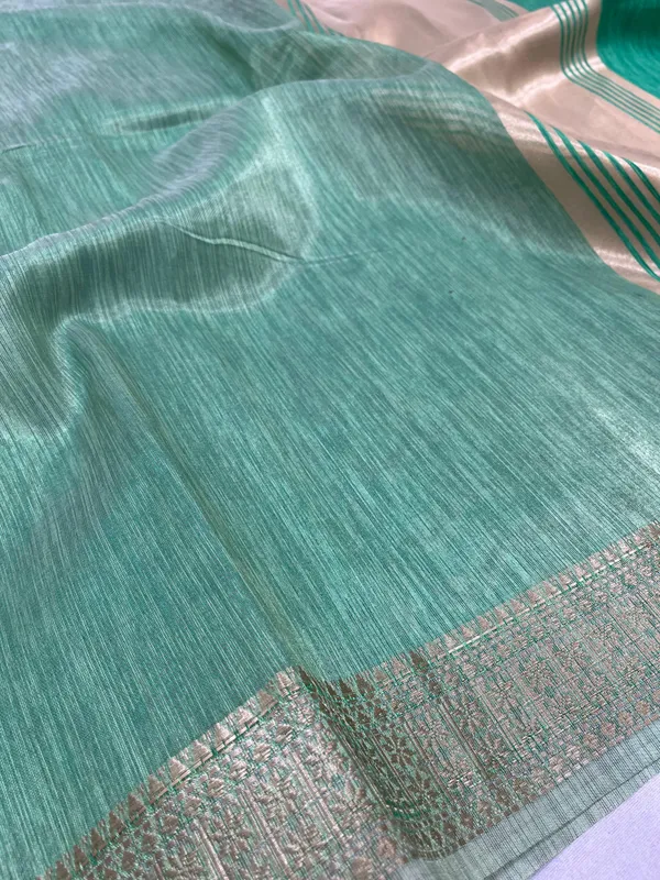 Light_Green_Soft_Tissue_Silk_Premium_&_Elegant_Saree_With_Unstitched_Blouse_For_Women