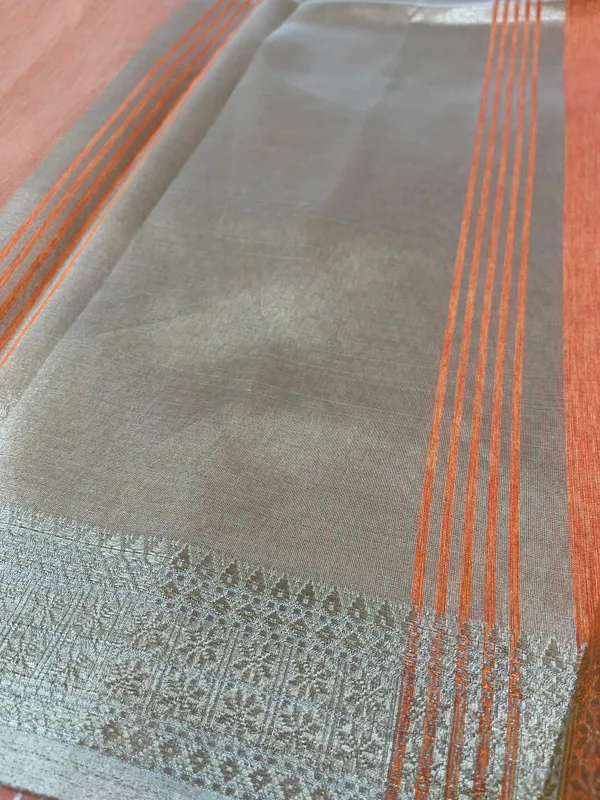 Metallic_Orange_Soft_Tissue_Silk_Premium_&_Elegant_Saree_With_Unstitched_Blouse_For_Women