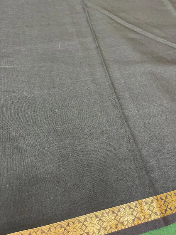 Ocean_Blue_And_Black_Banarasi_Cotton_Silk_Premium_&_Elegant_Zari_Weaving_Saree_With_Unstitched_Blouse_For_Women