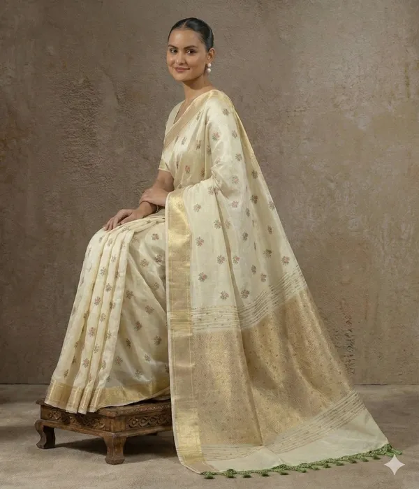Light_Pista_Green_Soft_Tissue_Silk_Premium_&_Elegant_Resham_Embroidery_Saree_With_Unstitched_Blouse_For_Women