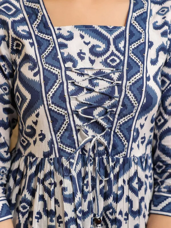 Light_Blue_Viscose_Rayon_Printed_Short_Kurti_|_For_Women