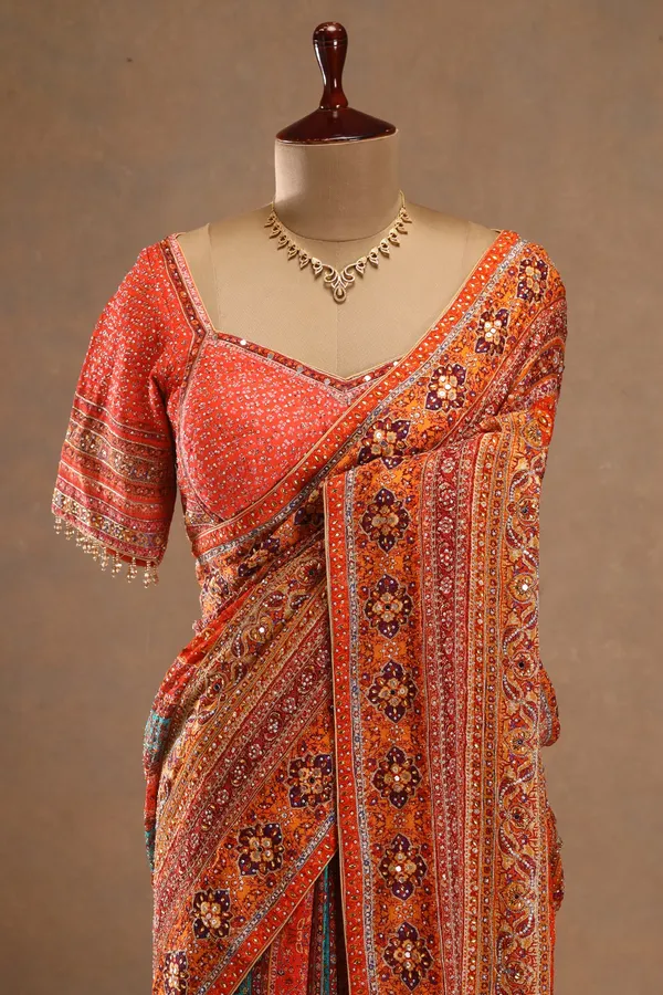 Multicolor_Printed_Crepe_Designer_Saree_with_Embroidered_Readymade_Blouse