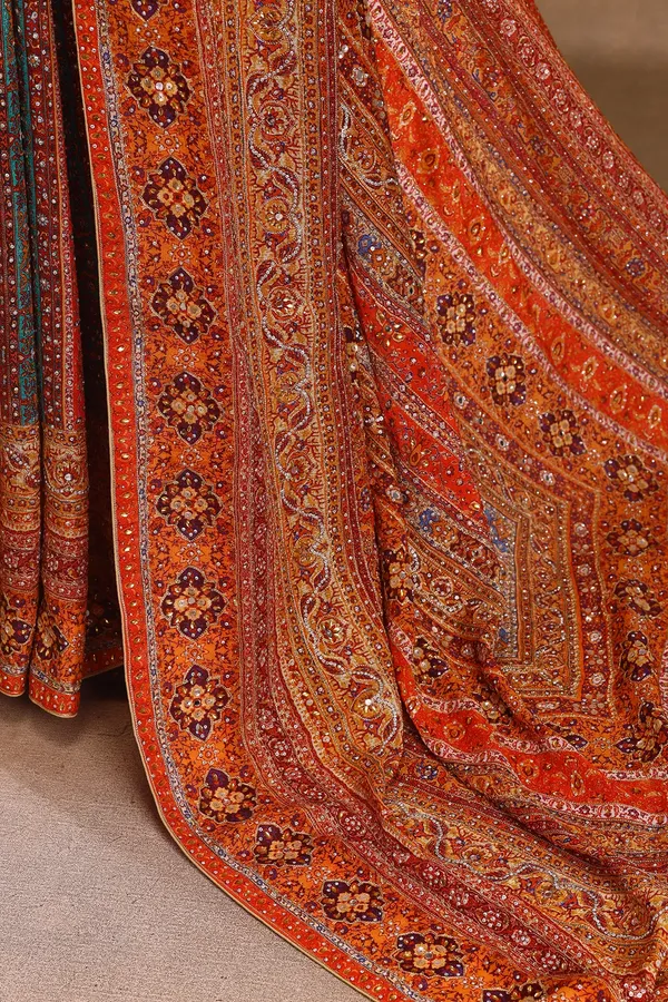 Multicolor_Printed_Crepe_Designer_Saree_with_Embroidered_Readymade_Blouse