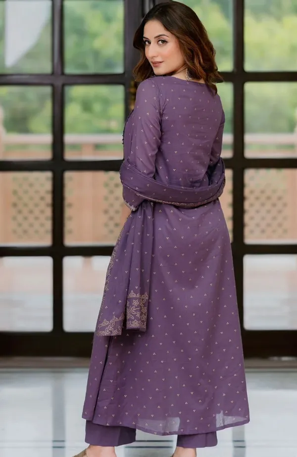 Purple_Pure_Cotton_Kurta_with_Pant_&_Dupatta_Set_|_For_Women