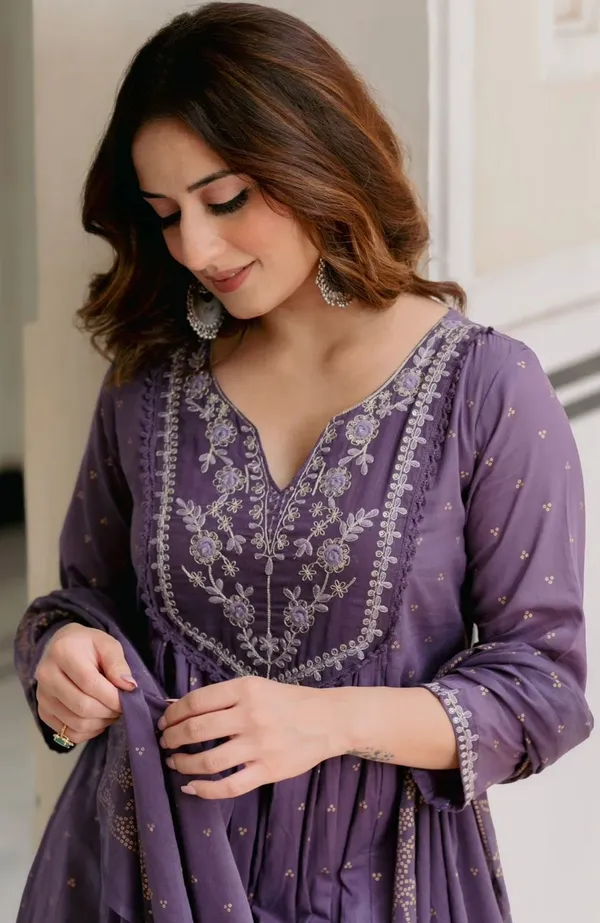 Purple_Pure_Cotton_Kurta_with_Pant_&_Dupatta_Set_|_For_Women