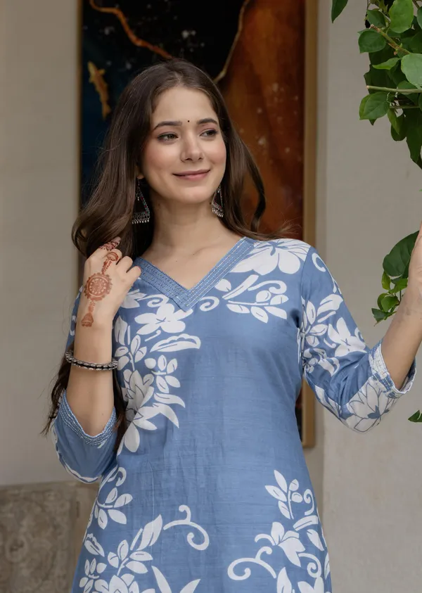 Blue_Pure_Cotton_Kurta_with_Pant_&_Dupatta_Set_|_For_Women