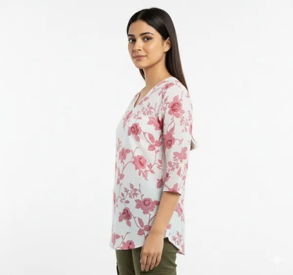Blue_Pure_Cotton_Printed_Short_Kurti_|_For_Women