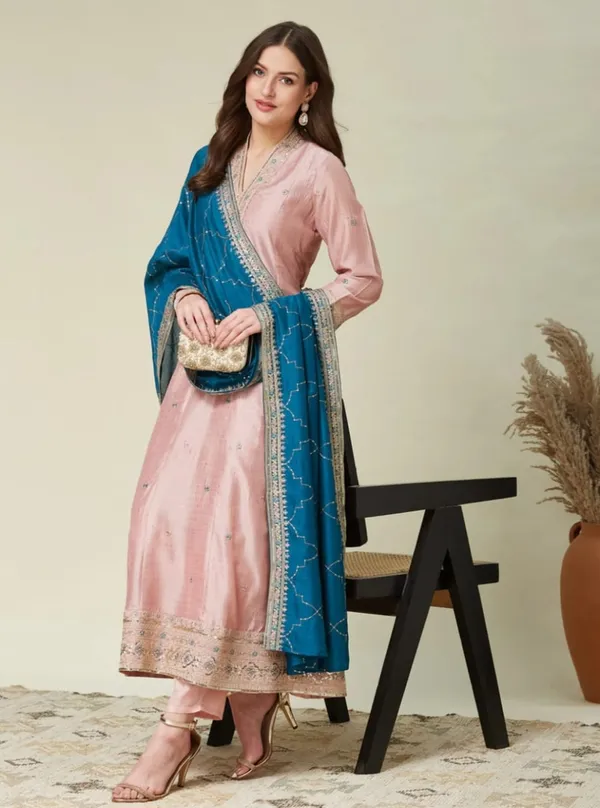 Rose_Gold_Pure_Cotton_Kurta_with_Pant_&_Dupatta_Set_|_For_Women