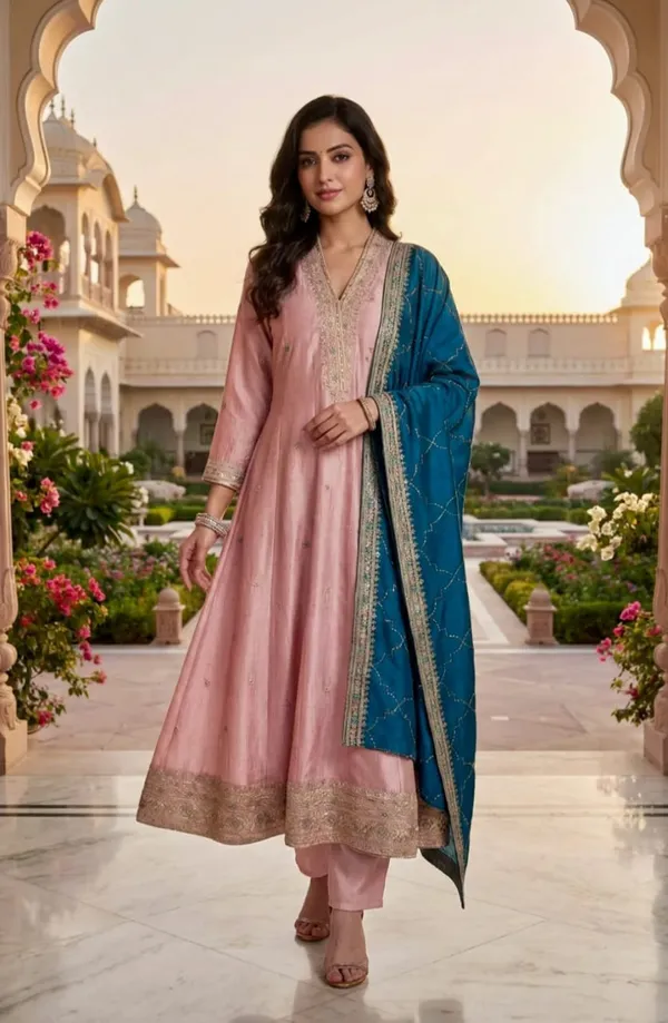 Rose_Gold_Pure_Cotton_Kurta_with_Pant_&_Dupatta_Set_|_For_Women