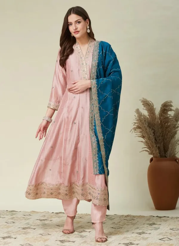 Rose_Gold_Pure_Cotton_Kurta_with_Pant_&_Dupatta_Set_|_For_Women