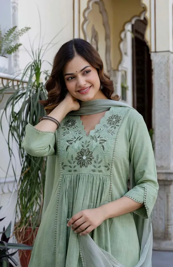 Pista_Pure_Cotton_Kurta_with_Pant_&_Dupatta_Set_|_For_Women