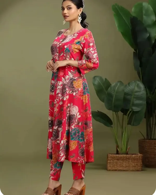 Red_Pure_Cotton_Kurta_with_Pant_&_Dupatta_Set_|_For_Women